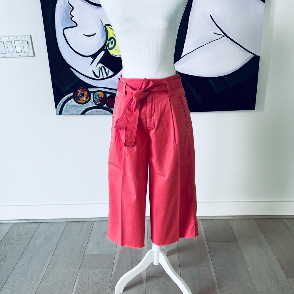 GAP CASUL CROPPED WIDE LEFT DANTS COTTON PANTS SIZE 4